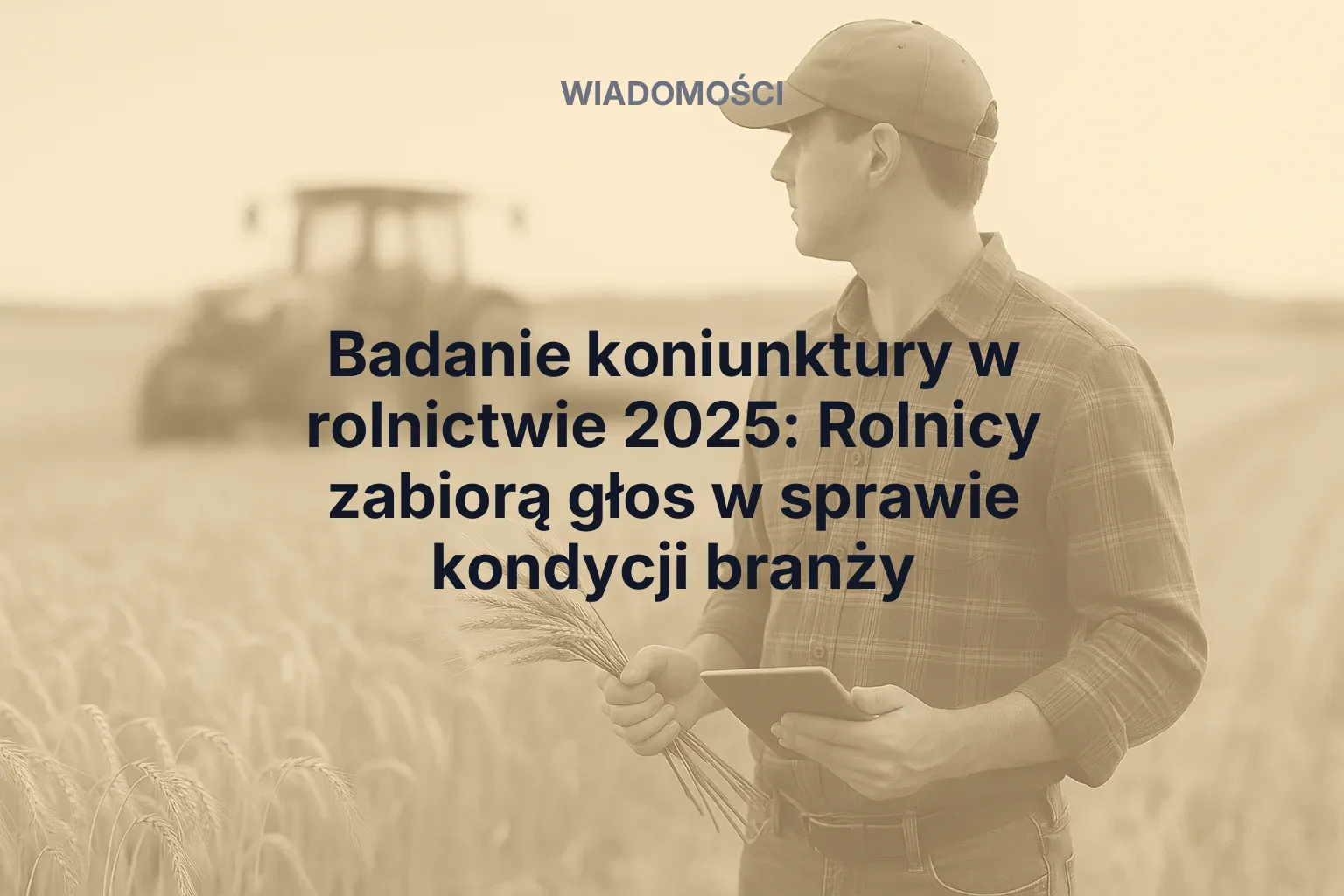 Miniatura: Badanie koniunktury w rolnictwie 2025: Rolnicy zabiorą głos w sprawie kondycji branży